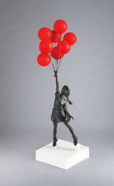 Banksy Flying Balloons Girl Figure-GraffitiWallArt