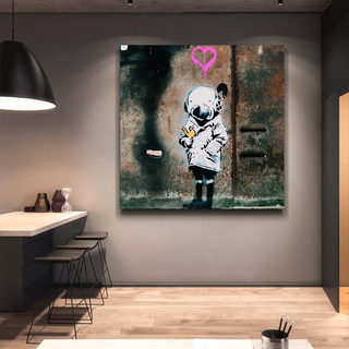 Banksy Follow your Dreams Canvas Wall Art-GraffitiWallArt