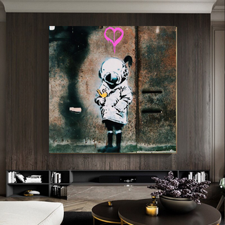 Banksy Follow your Dreams Canvas Wall Art-GraffitiWallArt