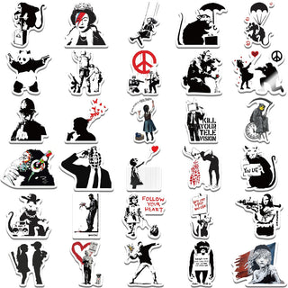 Banksy Stickers Pack: Authentic, Creative Art Collection-GraffitiWallArt