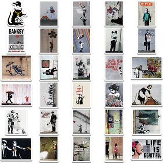 Banksy Stickers Pack: Authentic, Creative Art Collection-GraffitiWallArt