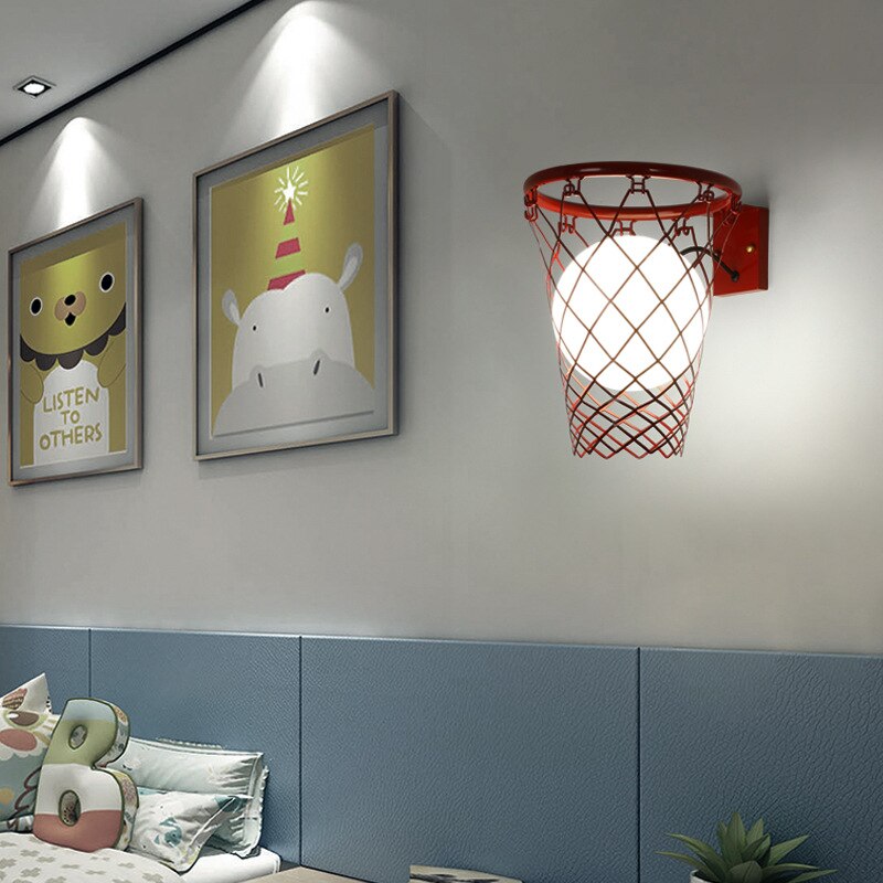 Basket Ball Kids Room Wall Light-GraffitiWallArt