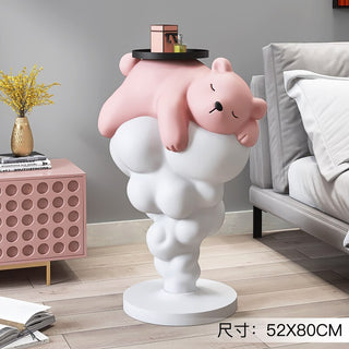 Bear on Clouds Statue Ornament-GraffitiWallArt