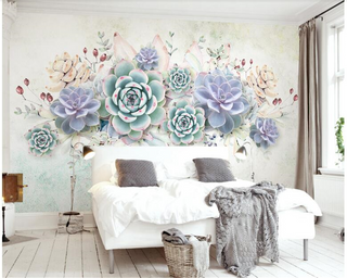 Beautiful Flowers Wallpaper Mural – Exquisite Floral Decor-GraffitiWallArt