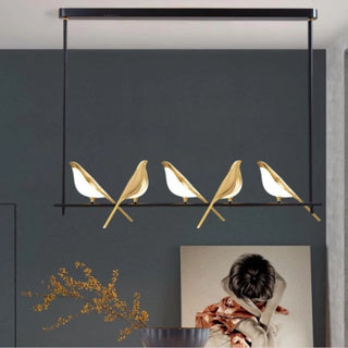 Bird Shaped Acrylic Chandelier: Elegant Lighting Solution-GraffitiWallArt