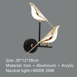 Bird Shaped Acrylic Chandelier: Elegant Lighting Solution-GraffitiWallArt