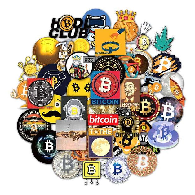 Bitcoin and Dogecoin Stickers Pack - Famous and Waterproof Bundle-GraffitiWallArt