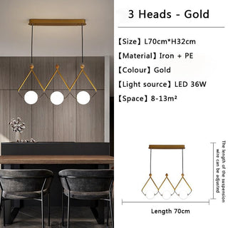 Black and Gold Globe LED - Glass Balls Hanging Light-GraffitiWallArt