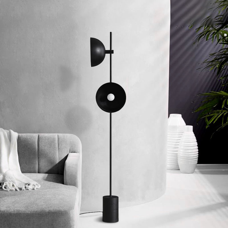 Black Heavy Standing Lamp: Durable Design and Elegant Style-GraffitiWallArt
