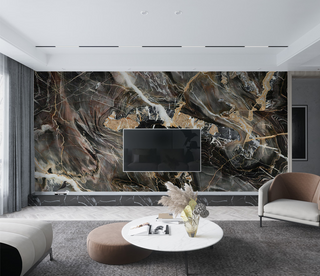 Black Mist Stone - Marble Wallpaper Murals-GraffitiWallArt