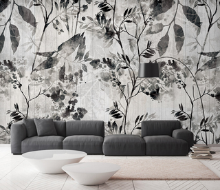 Black Trees Wallpaper Murals- High-Quality Wall Art Décor-GraffitiWallArt