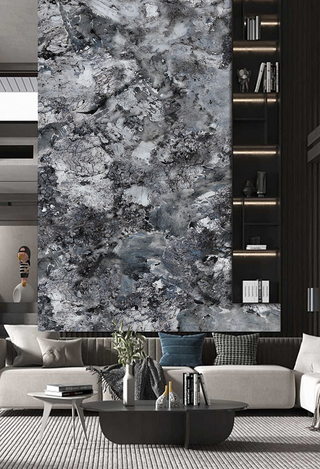 Black & White Pure Marble Wallpaper Murals-GraffitiWallArt