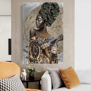 Black Woman Wall Art: African-Inspired Designs-GraffitiWallArt