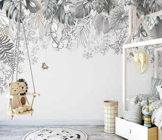 Blossom Greens Wallpaper Murals: Stunning Wall Decor-GraffitiWallArt