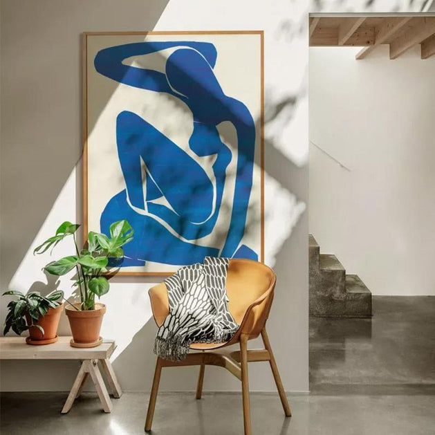 Blue Abstract Art Henri Matisse Canvas Wall Art-GraffitiWallArt