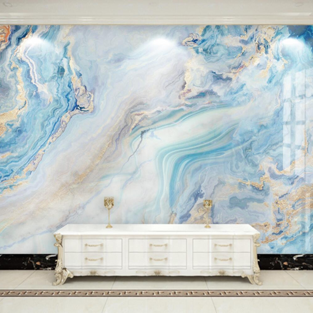 Blue Marble Wallpaper Mural: Transform your space-GraffitiWallArt