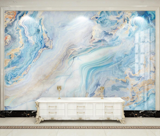 Blue Marble Wallpaper Mural: Transform your space-GraffitiWallArt