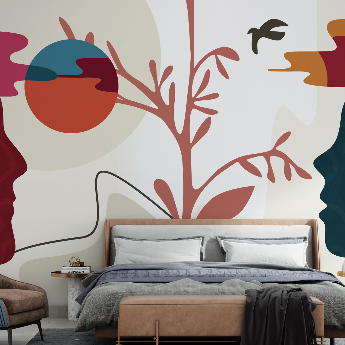 Bohemian Glory Wallpaper Mural - Transform Your Space-GraffitiWallArt