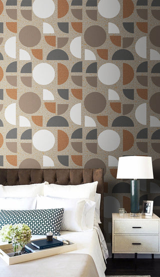 Bohemian Radius Pattern Wallpaper Mural-GraffitiWallArt