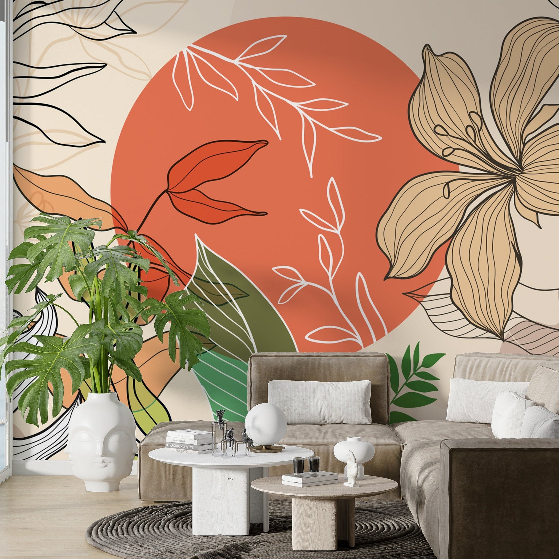 Boho Flowers Wallpaper Mural Stunning Décor Piece