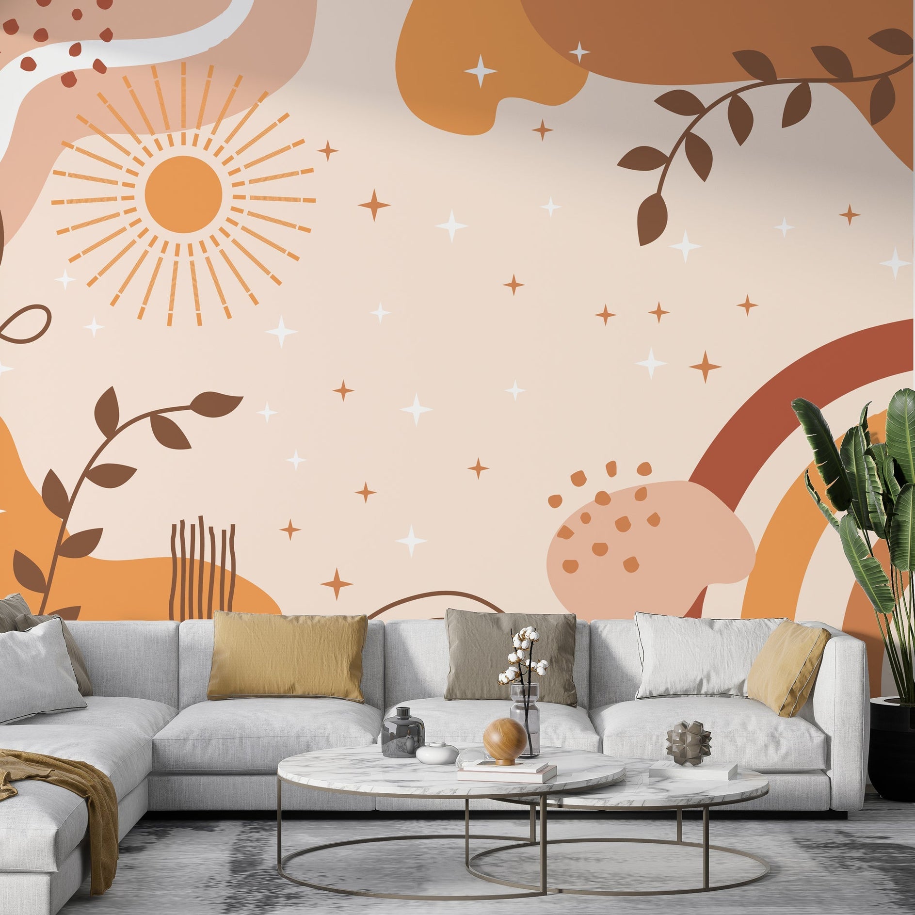 Boho Magic Wallpaper Mural - Transform Your Space-GraffitiWallArt