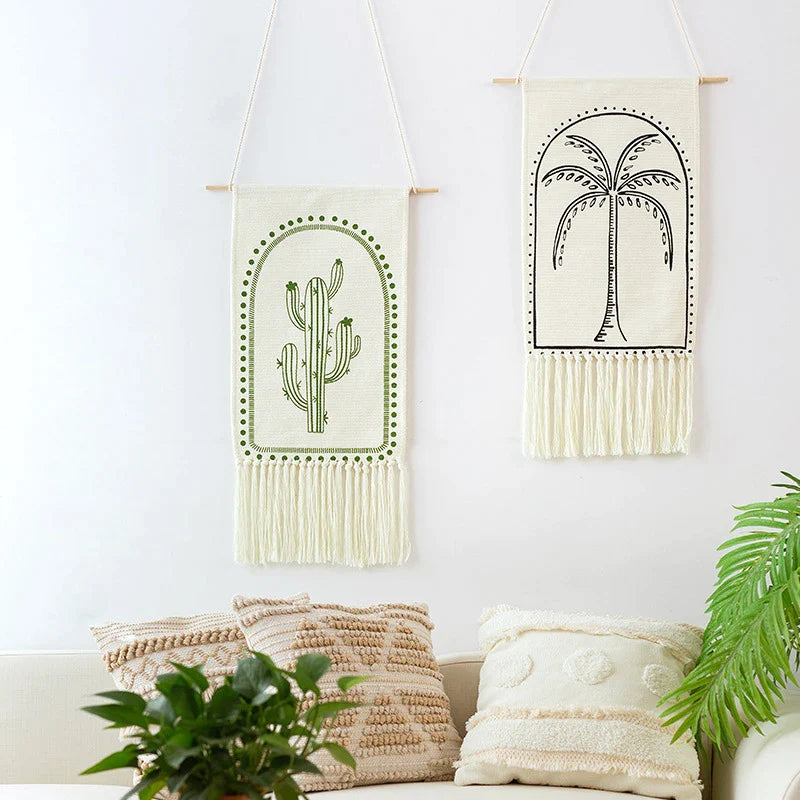 Boho Plant Macrame Hanging Wall Decor-GraffitiWallArt