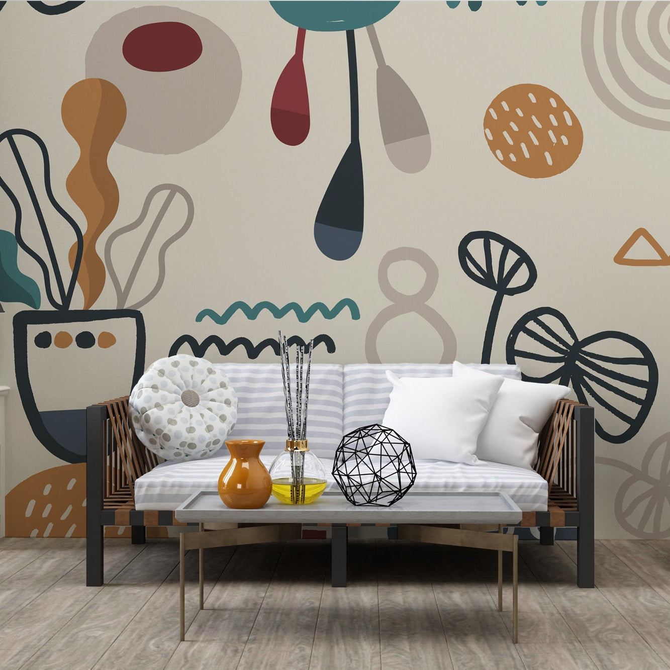 Boho Wallpaper Mural – Transform Your Space with Boho Vibes-GraffitiWallArt