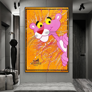 Bold and Playful - Pink Panther Poster Art-GraffitiWallArt