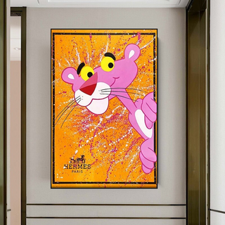 Bold and Playful - Pink Panther Poster Art-GraffitiWallArt