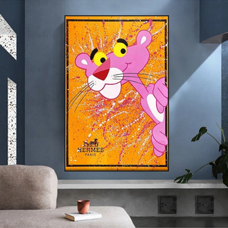 Bold and Playful - Pink Panther Poster Art-GraffitiWallArt