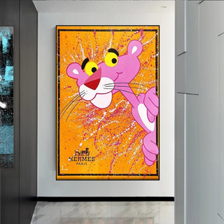 Bold and Playful - Pink Panther Poster Art-GraffitiWallArt