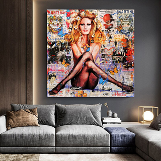 Brigitte Bardot Pop Art Canvas Wall Art - Revamp your office space-GraffitiWallArt