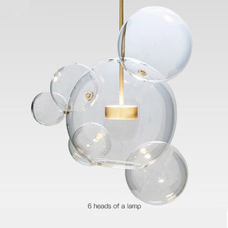 Bubbles Chandelier: Sparkling Light Fixture-GraffitiWallArt