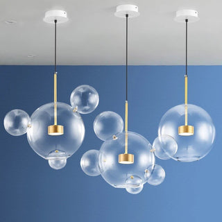 Bubbles Chandelier: Sparkling Light Fixture-GraffitiWallArt