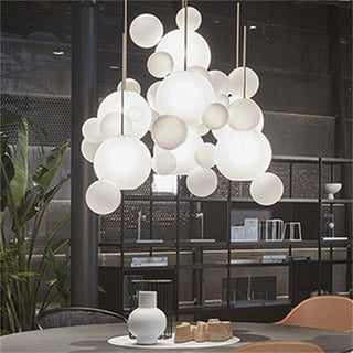 Bubbles Chandelier: Sparkling Light Fixture-GraffitiWallArt