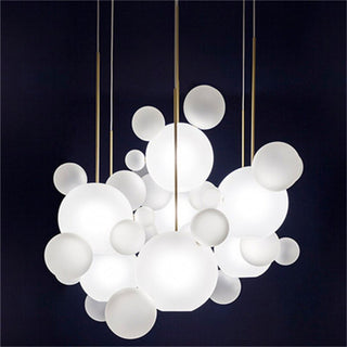 Bubbles Chandelier: Sparkling Light Fixture-GraffitiWallArt