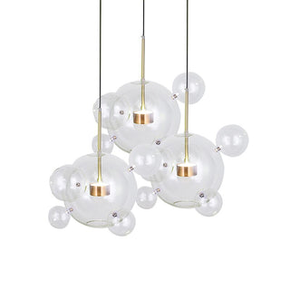 Bubbles Chandelier: Sparkling Light Fixture-GraffitiWallArt