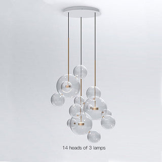 Bubbles Chandelier: Sparkling Light Fixture-GraffitiWallArt