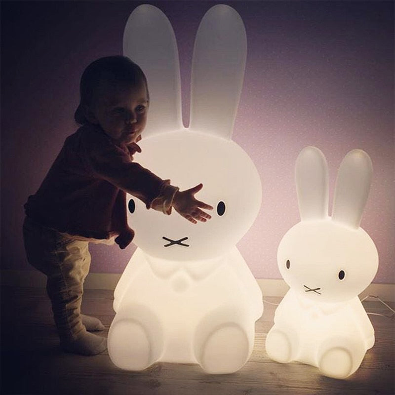 Bunny Rabbit Lamp Cute LED Table Lamp for Kids Room-GraffitiWallArt