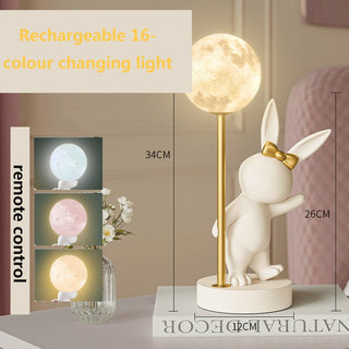 Bunny Rabbit Table Lamp for Kids Room-GraffitiWallArt