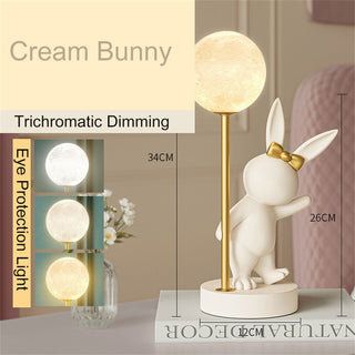 Bunny Rabbit Table Lamp for Kids Room-GraffitiWallArt