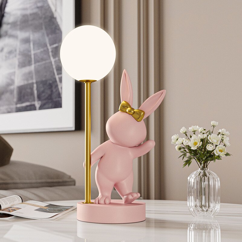 Bunny Rabbit Table Lamp for Kids Room-GraffitiWallArt