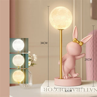 Bunny Rabbit Table Lamp for Kids Room-GraffitiWallArt