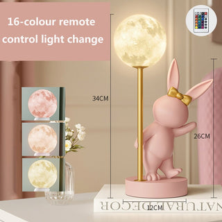 Bunny Rabbit Table Lamp for Kids Room-GraffitiWallArt