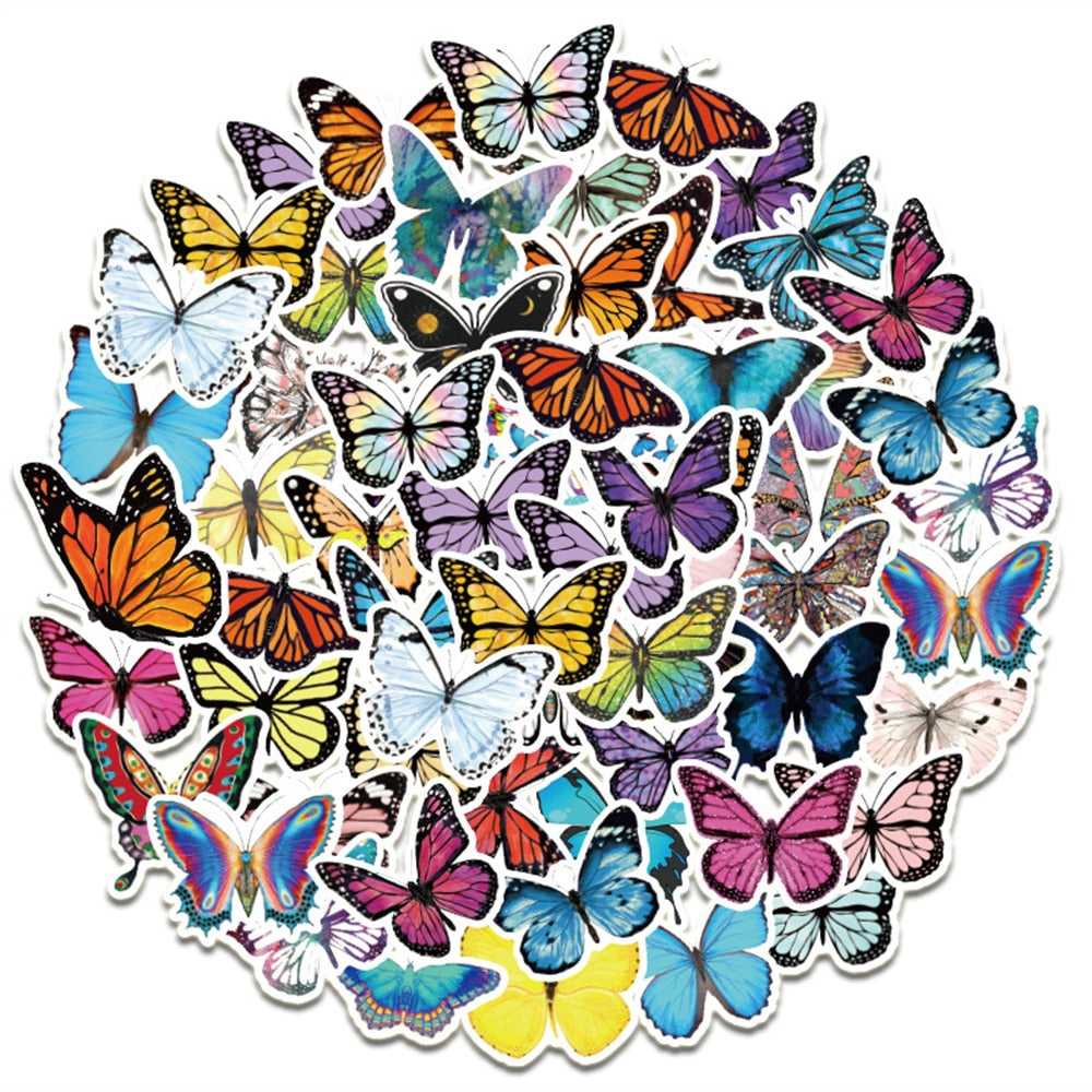 Butterfly Stickers Pack: Colorful and Versatile-GraffitiWallArt