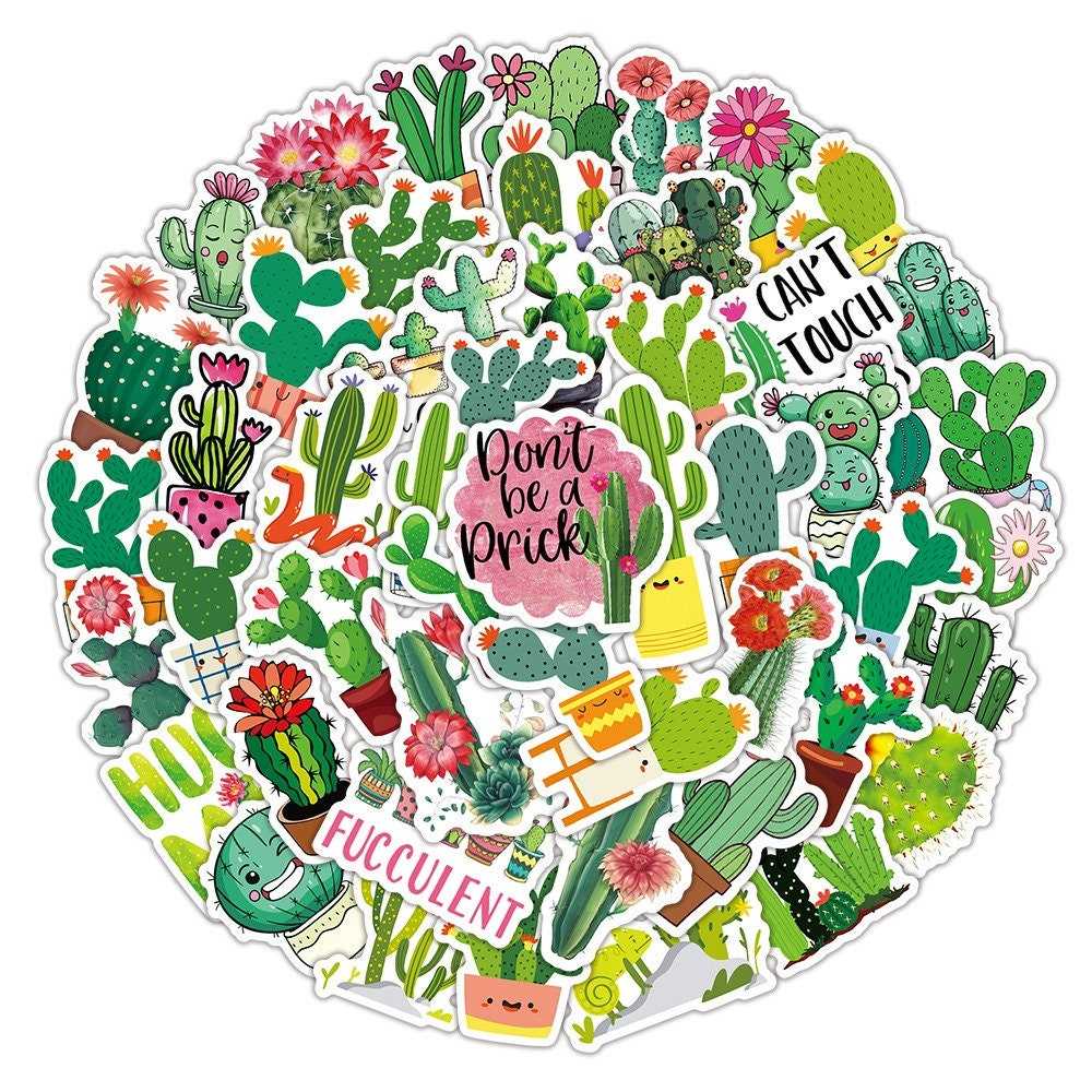 Cactus Stickers: Decorative Decals for Every Surface-GraffitiWallArt