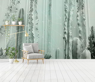 Cactus Wallpaper Murals: Transform Your Space-GraffitiWallArt