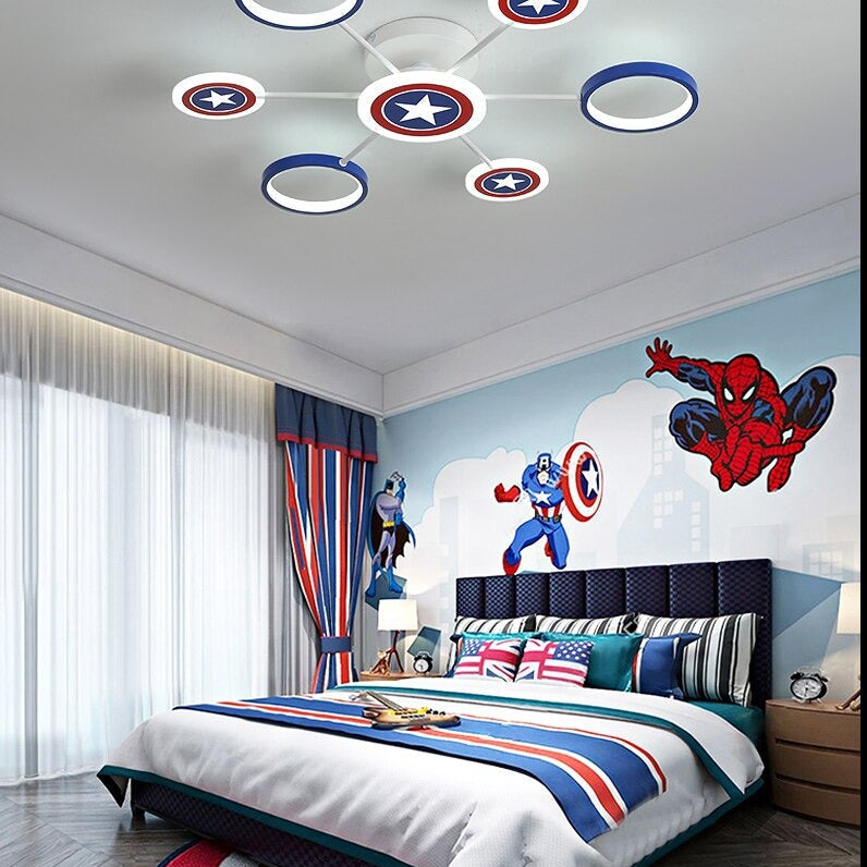 Captain America Kids Lighting Chandelier-GraffitiWallArt