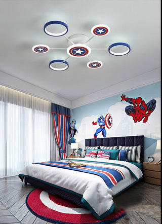 Captain America Kids Lighting Chandelier-GraffitiWallArt