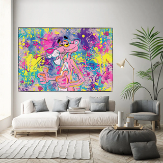 Captivating Cartoon Art - Pink Panther Poster-GraffitiWallArt